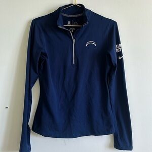 Nike NFL Los Angeles Chargers Half Zip Women’s Pullover Dark Blue Navy Sz Medium